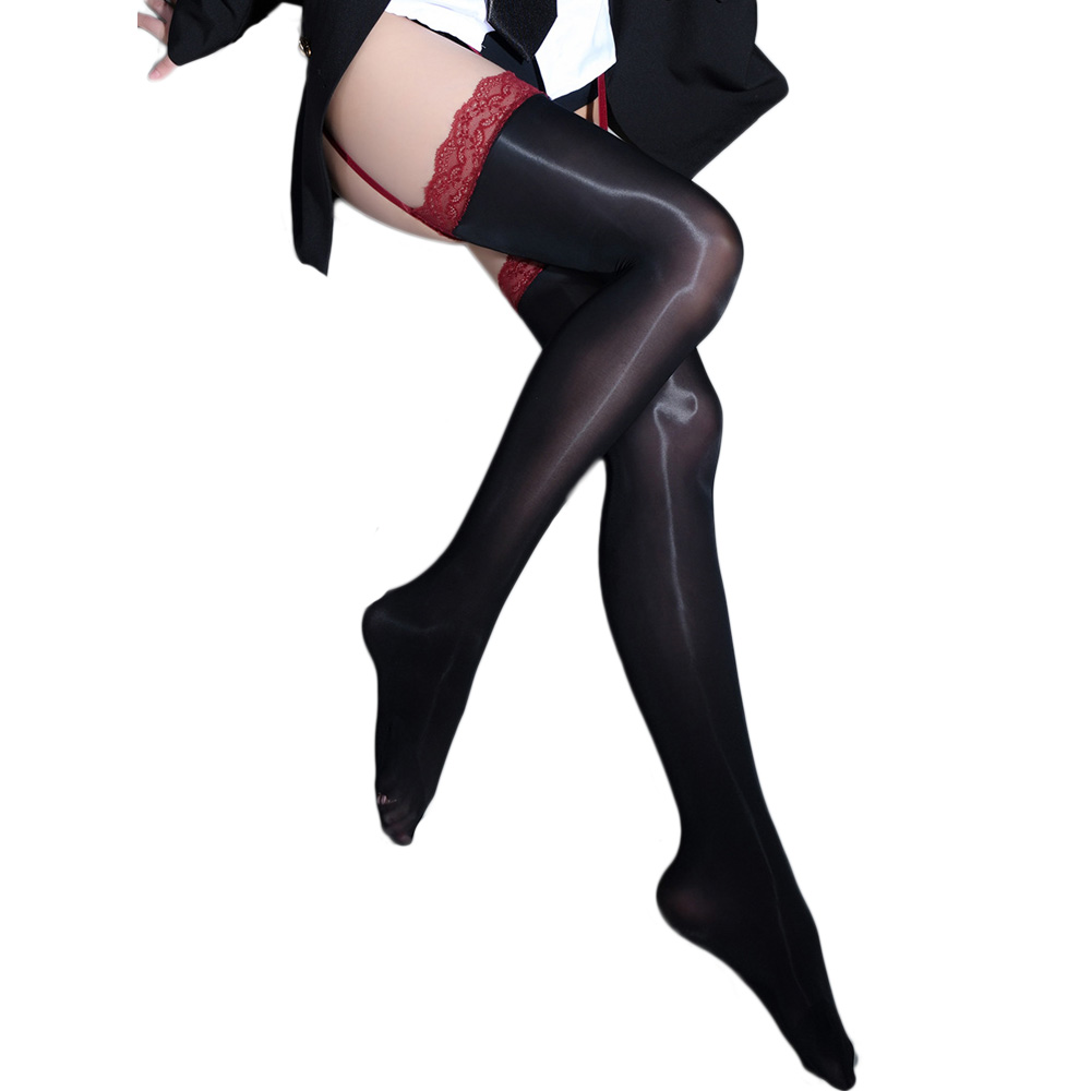 Patchwork Oil Glossy Shiny Pan - Tights Pantyhose Sheer บทวิจารณ์และราคา