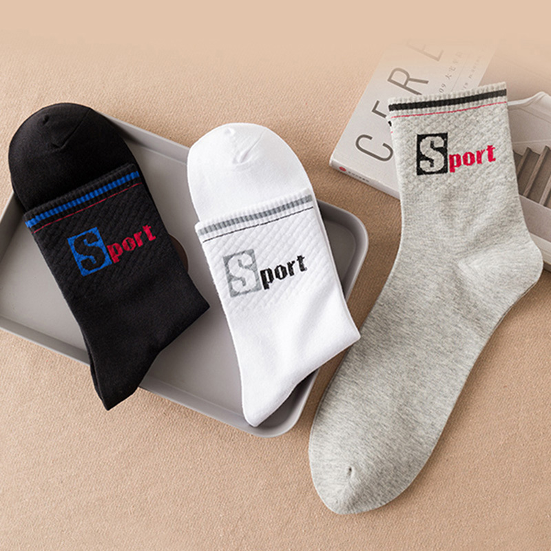 3 Pairs/Pack Big Large Socks E - Cotton Crew Sock Pack บทวิจารณ์และราคา