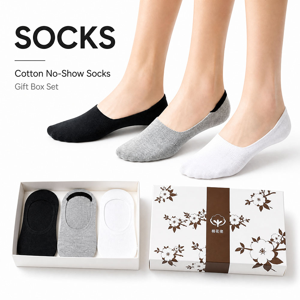 6 Pairs Unisex Cotton No Show  - Invisibility Sock Loafer บทวิจารณ์และราคา