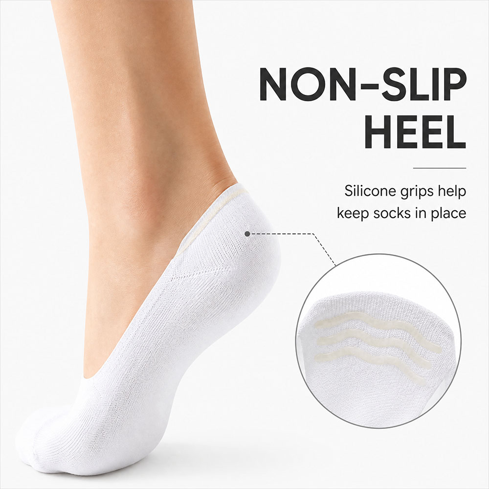 6 Pairs Unisex Cotton No Show  - Invisibility Sock Loafer บทวิจารณ์และราคา