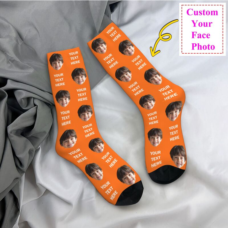 Personalized Photo Text Custom - Dress Sock Men บทวิจารณ์และราคา