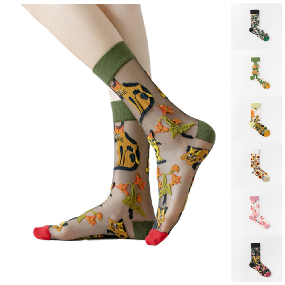Woman Lace flower short sock t - Invisibility Sock Loafer บทวิจารณ์และราคา