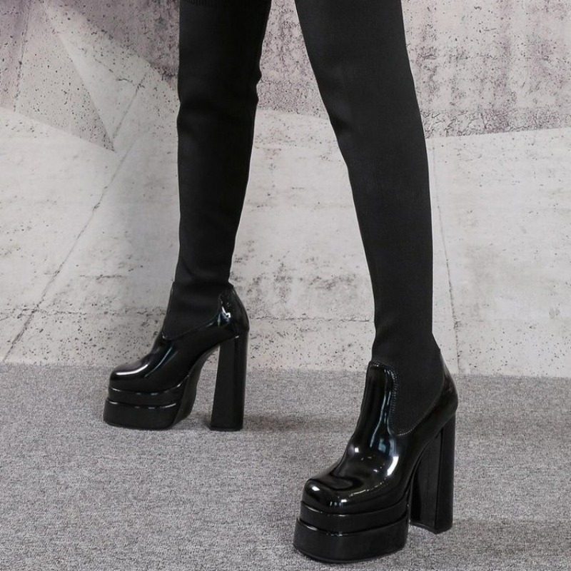 Women Boots Platform Over The  - Knee High Sock Women บทวิจารณ์และราคา
