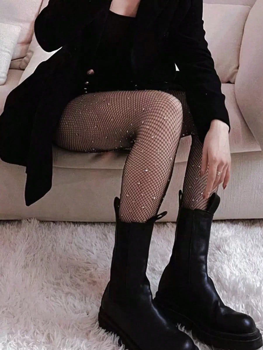 Women's Sheer Rhinestone Fishn - Tights Pantyhose Sheer บทวิจารณ์และราคา