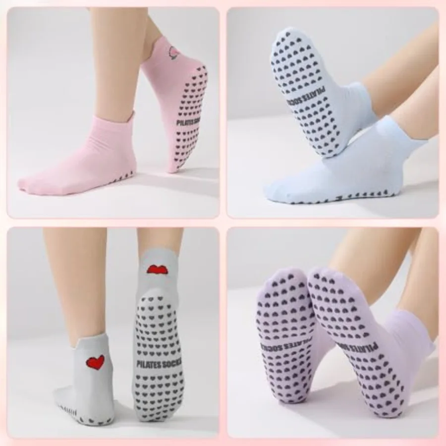 6 Pairs Pilates Socks with Gri - Grip Sock Yoga บทวิจารณ์และราคา