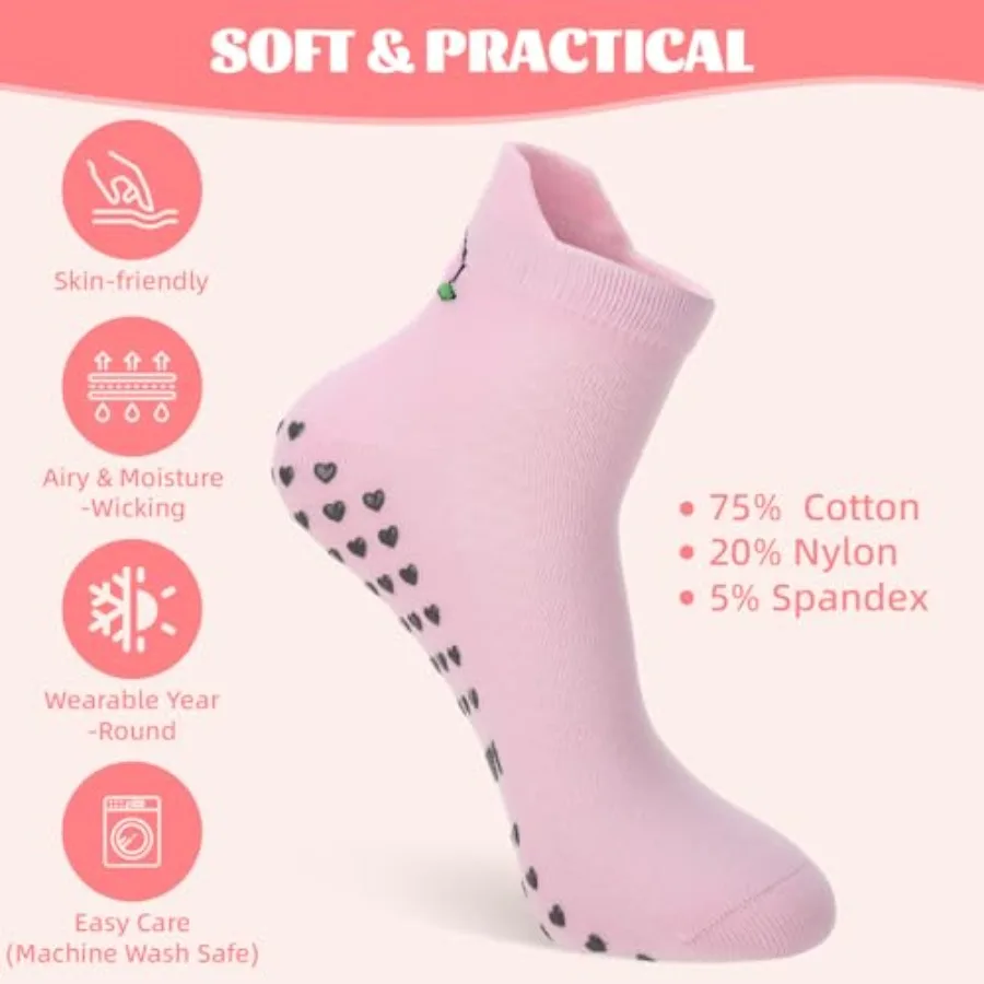 6 Pairs Pilates Socks with Gri - Grip Sock Yoga บทวิจารณ์และราคา
