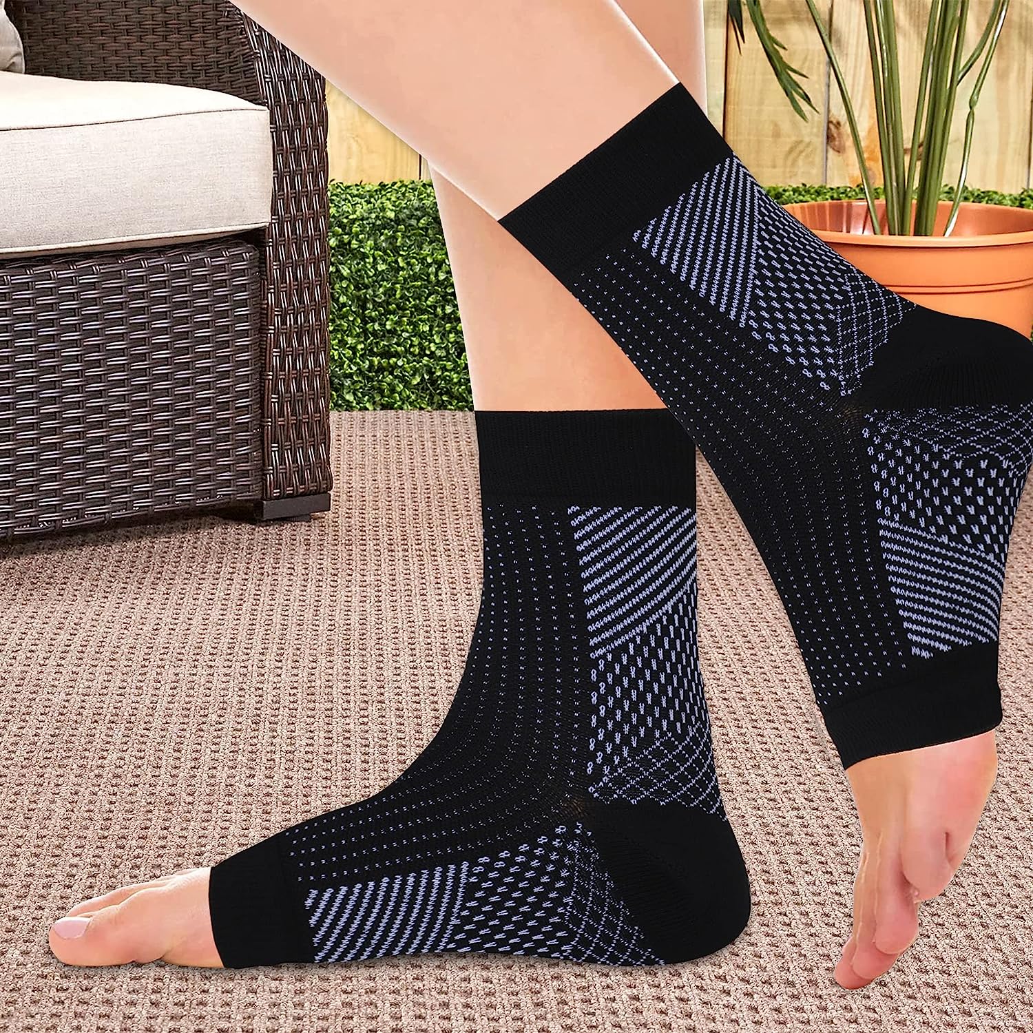1Pair Ankle Brace Compression  - Ankle Brace Sock บทวิจารณ์และราคา
