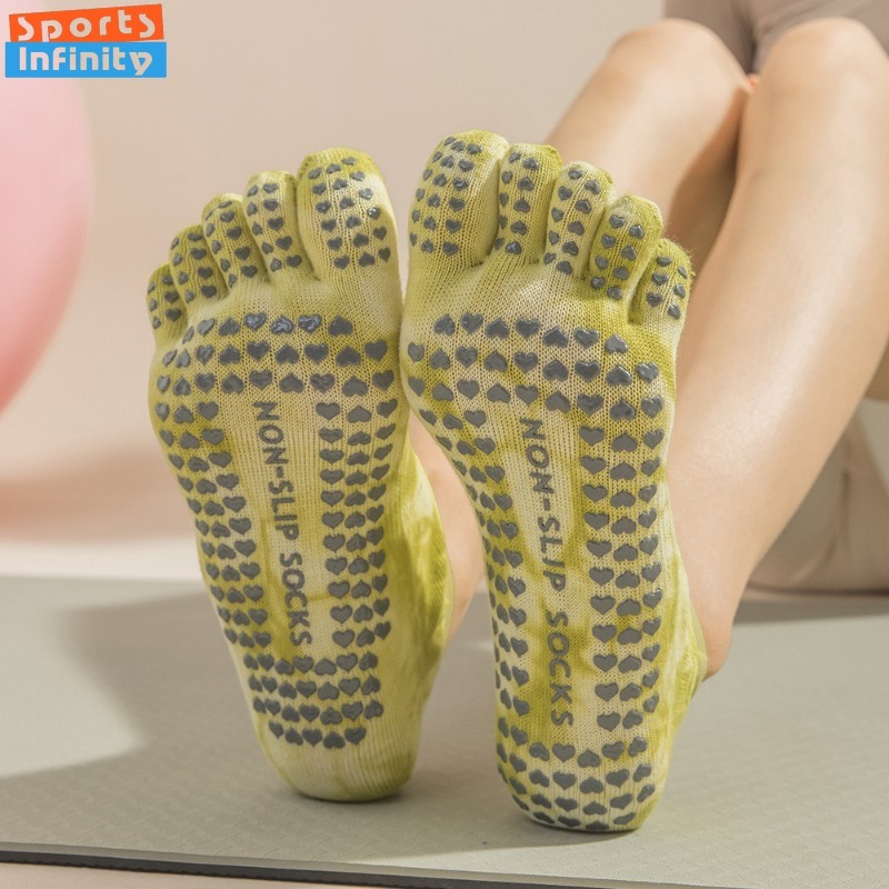 New Non Slip Tie Dye Five Fing - Toe Sock Split บทวิจารณ์และราคา