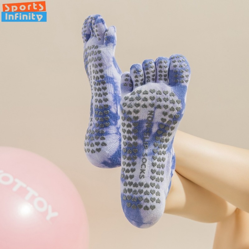 New Non Slip Tie Dye Five Fing - Toe Sock Split บทวิจารณ์และราคา