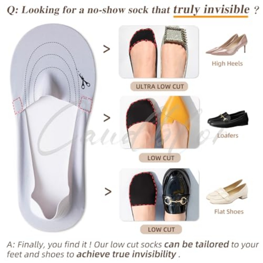 Caudblor Thin No Show Socks Wo - Invisibility Sock Loafer บทวิจารณ์และราคา