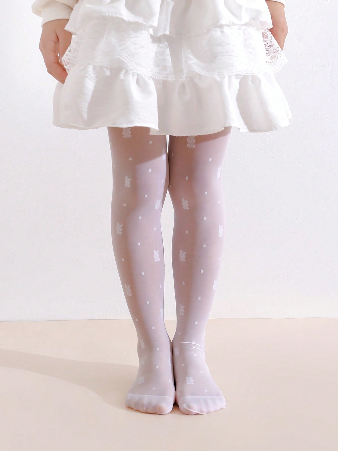3Pack Girls Rabbit Print Tight - Tights Pantyhose Sheer บทวิจารณ์และราคา