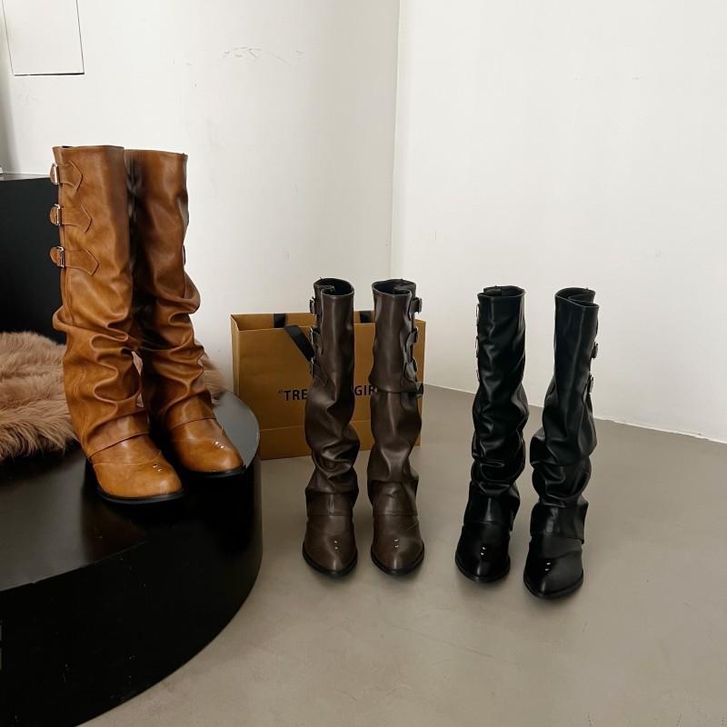Folding pile pile long tube bo - Knee High Sock Women บทวิจารณ์และราคา