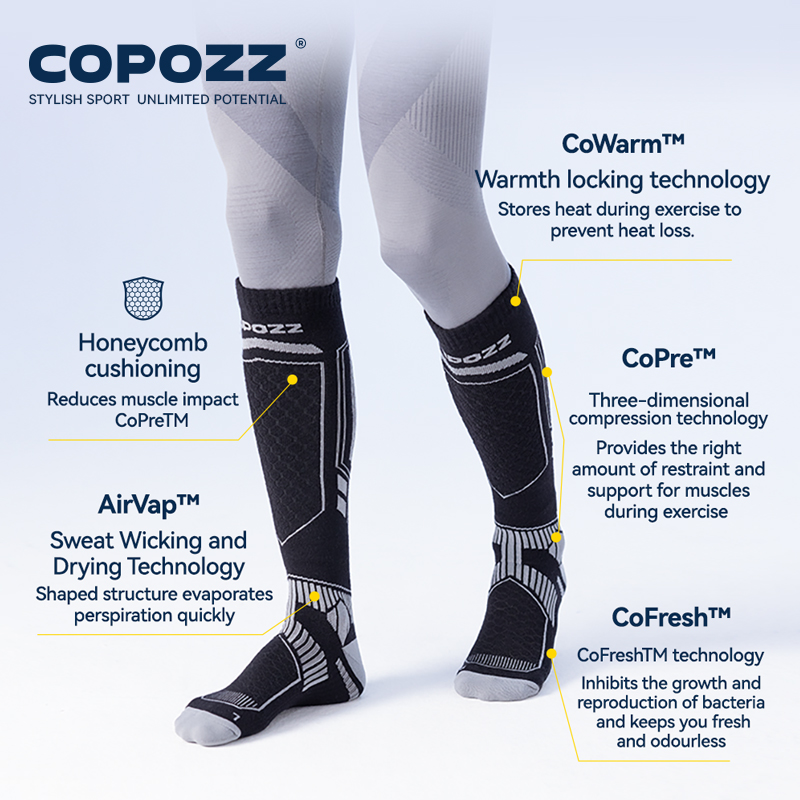 COPOZZ New Winter Ski Socks Me - Thermal Sock Winter บทวิจารณ์และราคา