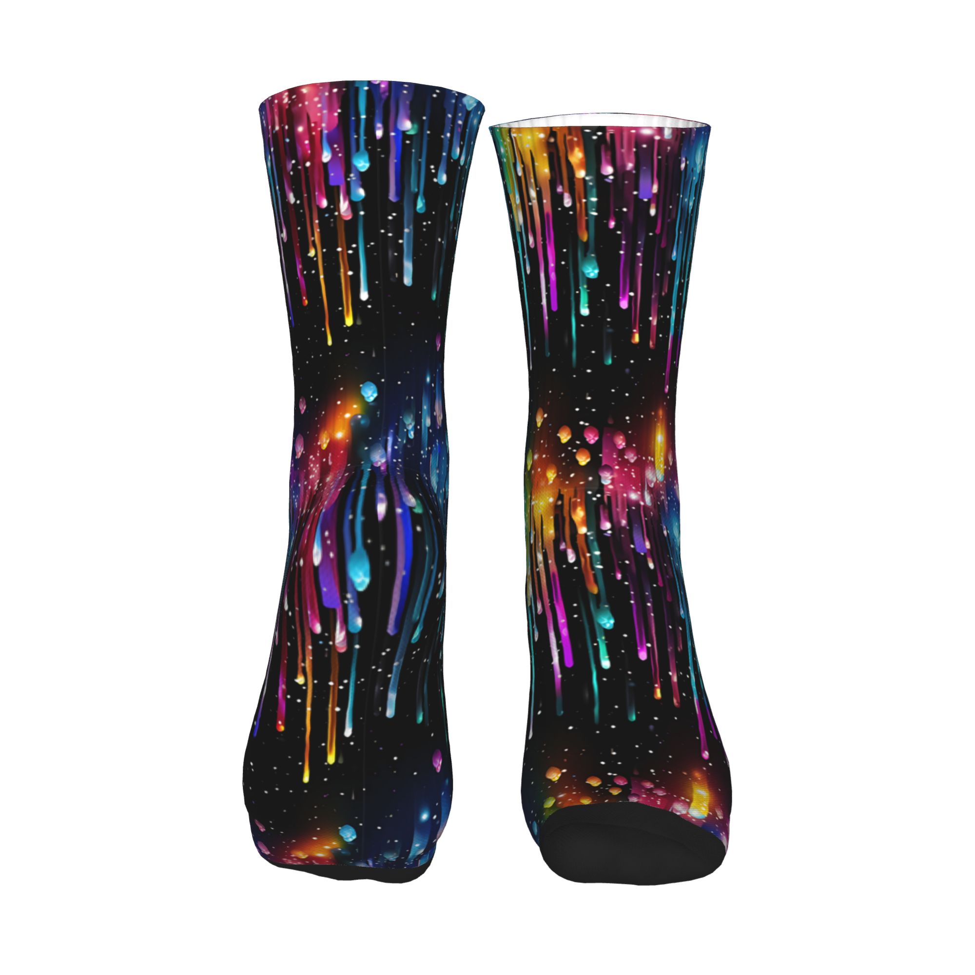 Cute Men's Dripping Rainbow Li - Dress Sock Men บทวิจารณ์และราคา