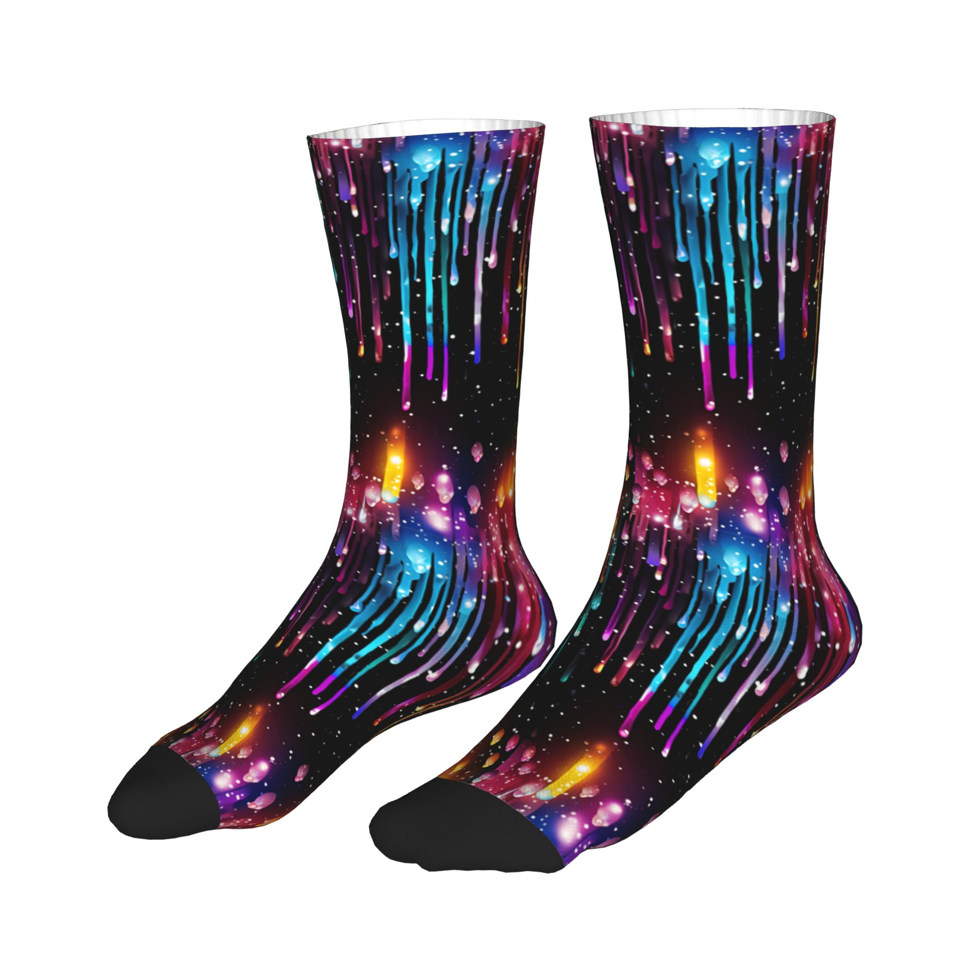 Cute Men's Dripping Rainbow Li - Dress Sock Men บทวิจารณ์และราคา