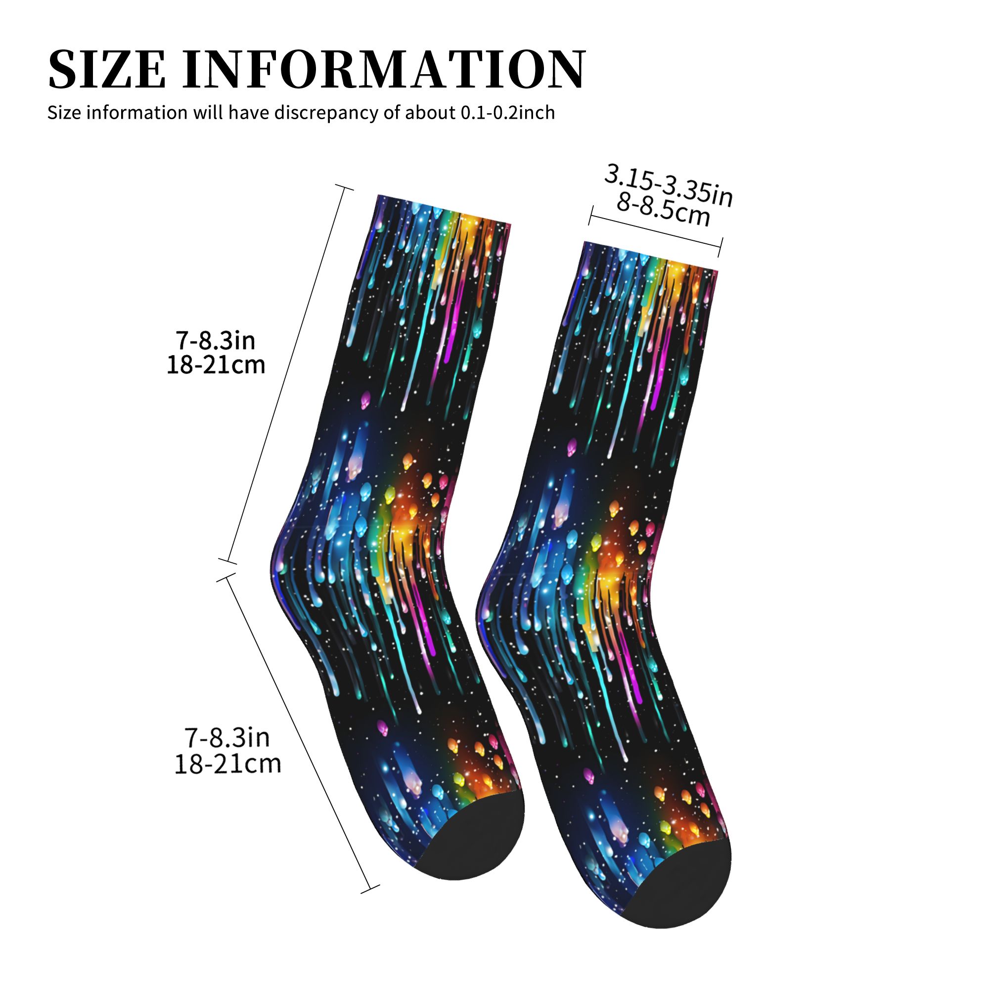 Cute Men's Dripping Rainbow Li - Dress Sock Men บทวิจารณ์และราคา