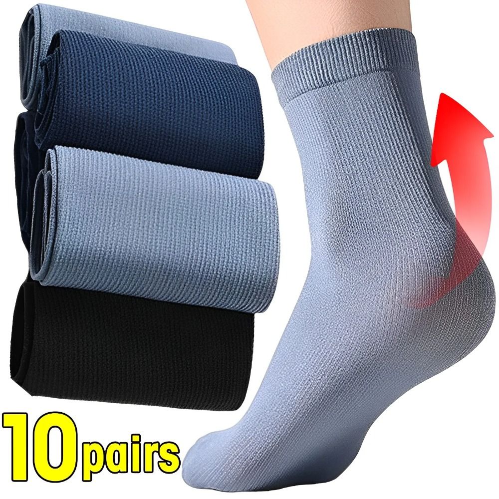 10pairs Casual Breathable Men  - Silk Sock Bamboo บทวิจารณ์และราคา