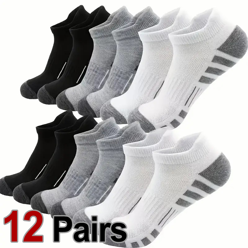 12 Pairs Men Breathable Sports - Ankle Brace Sock บทวิจารณ์และราคา