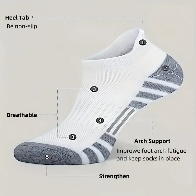 12 Pairs Men Breathable Sports - Ankle Brace Sock บทวิจารณ์และราคา