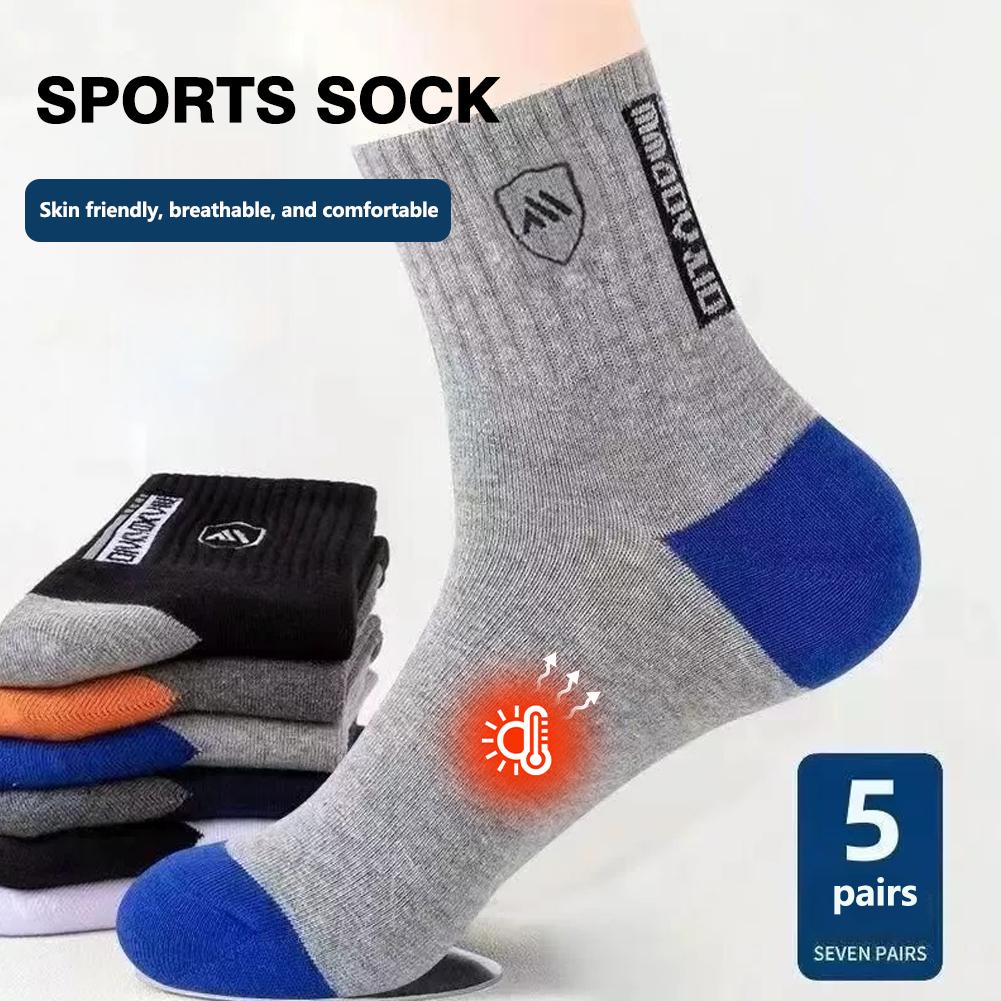 5 Pairs Men's Anti Odor & Anti - Cotton Crew Sock Pack บทวิจารณ์และราคา