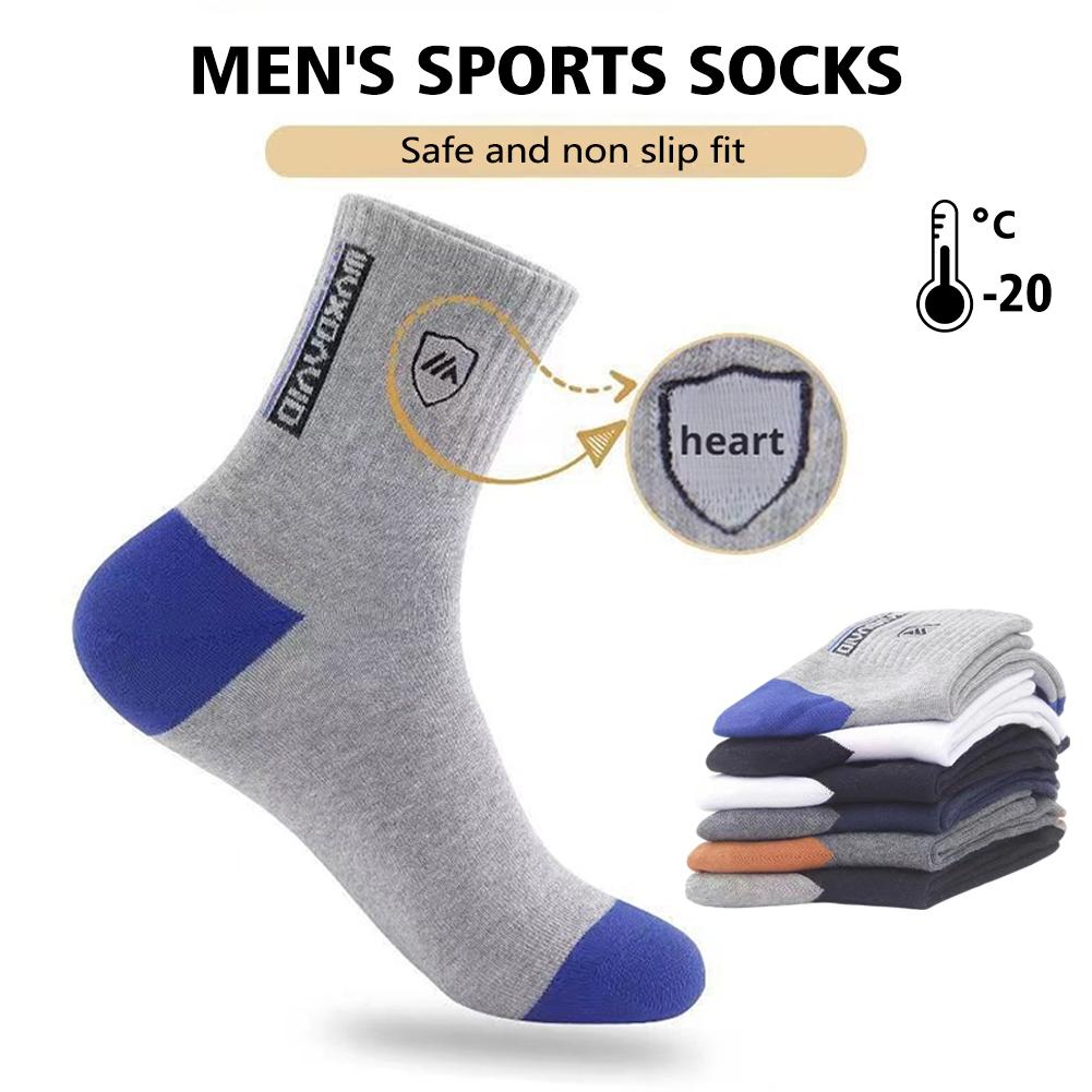 5 Pairs Men's Anti Odor & Anti - Cotton Crew Sock Pack บทวิจารณ์และราคา