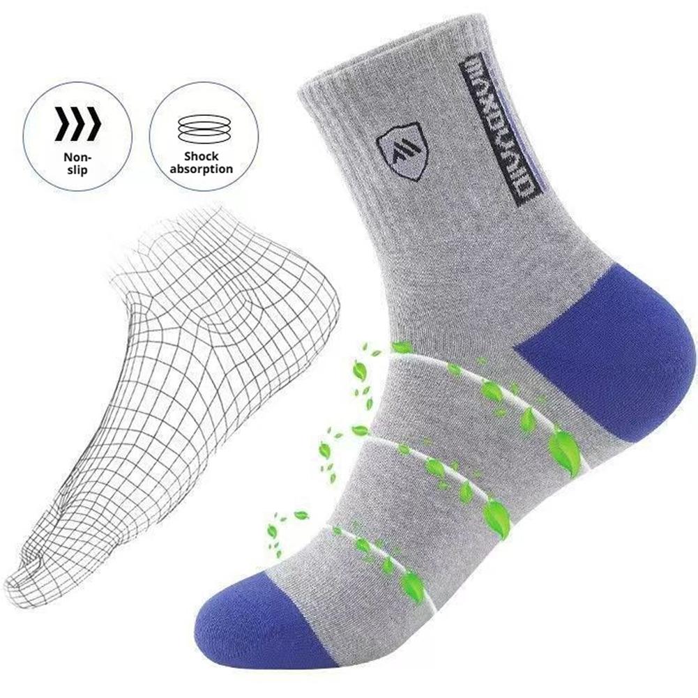 5 Pairs Men's Anti Odor & Anti - Cotton Crew Sock Pack บทวิจารณ์และราคา