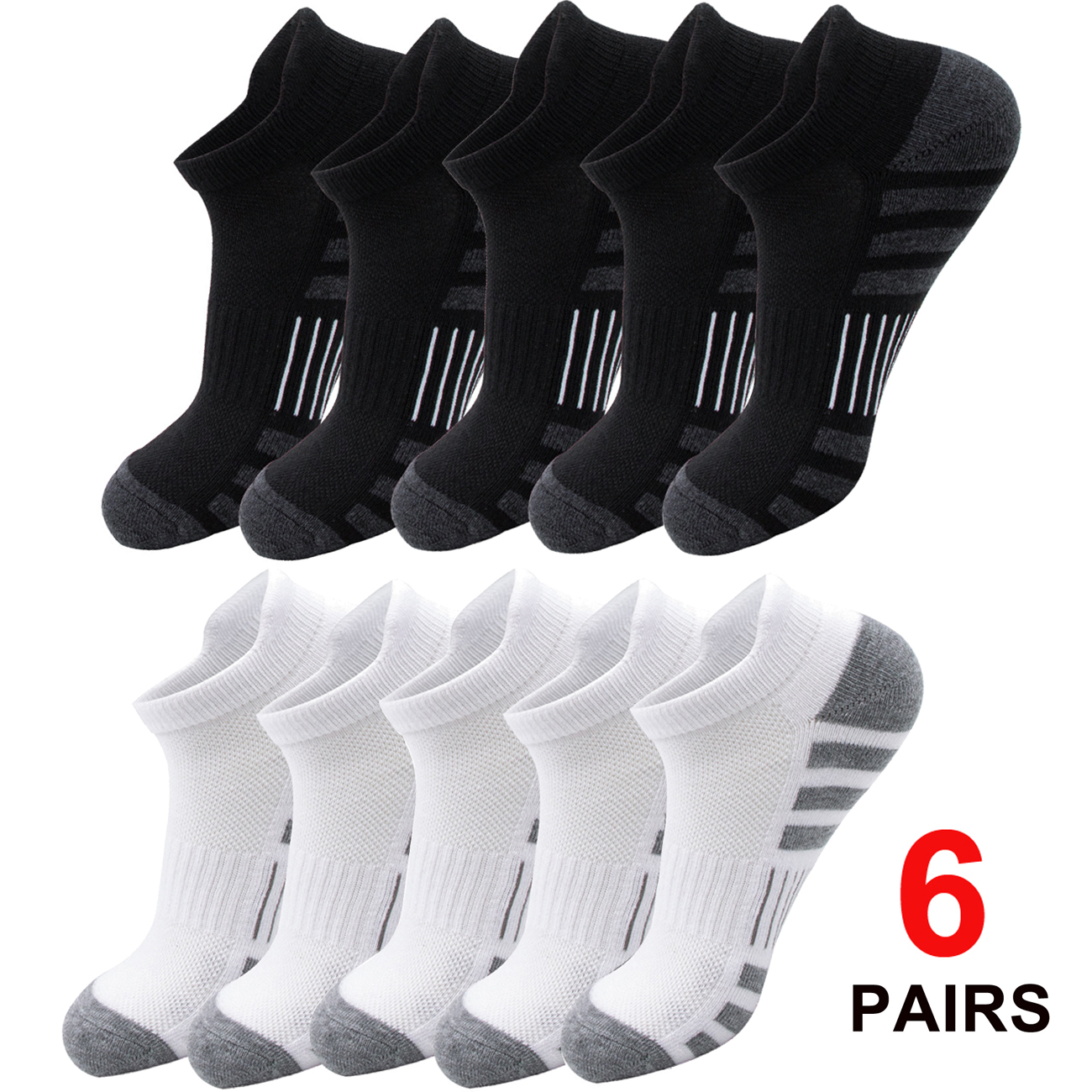 6/24 Pairs Cushioned Breathabl - Athletic Sock Cushion บทวิจารณ์และราคา