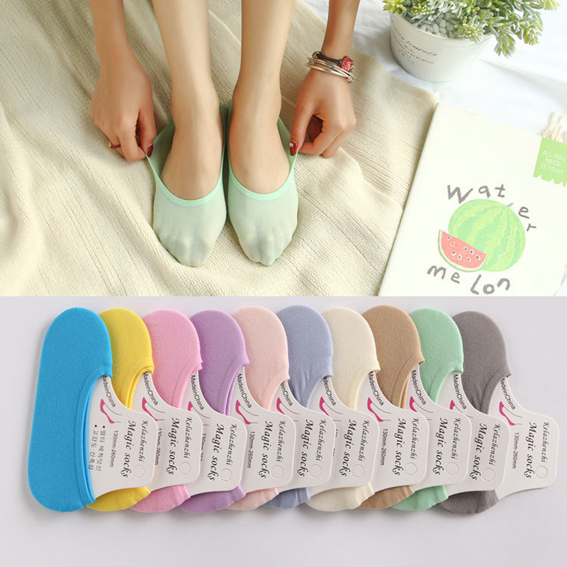 Summer Thin Colorful Girl Invi - Invisibility Sock Loafer บทวิจารณ์และราคา