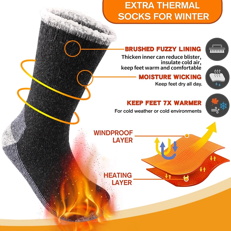 3Pairs High-Quality Thicken Wi - Thermal Sock Winter บทวิจารณ์และราคา
