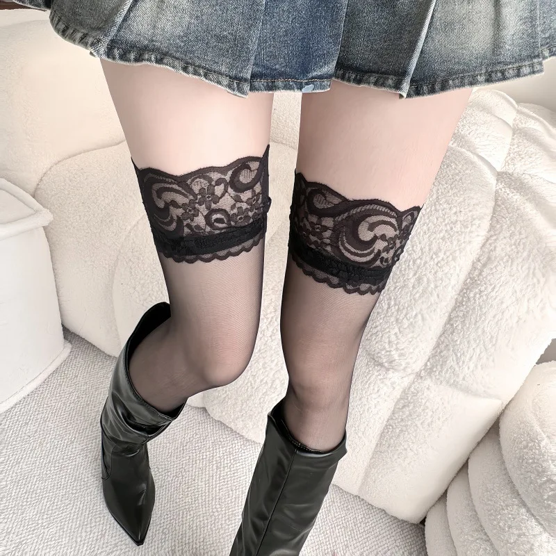 Lace Stockings Women Belt Flor - Tights Pantyhose Sheer บทวิจารณ์และราคา