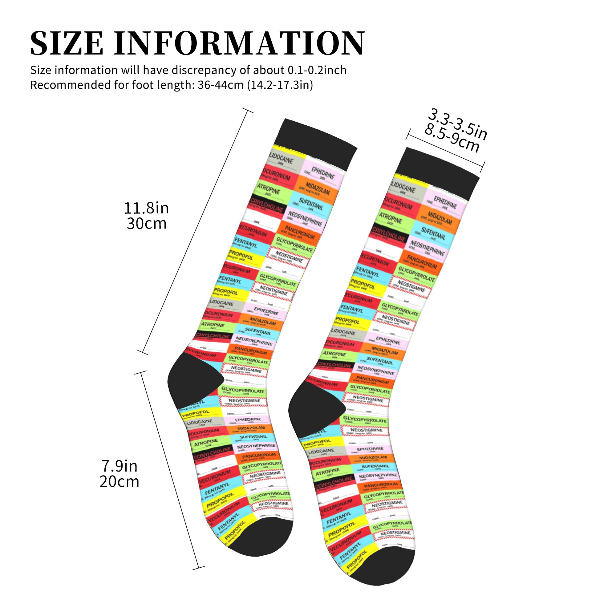 Novelty Printed Anesthesia Med - Compression Sock Medical บทวิจารณ์และราคา