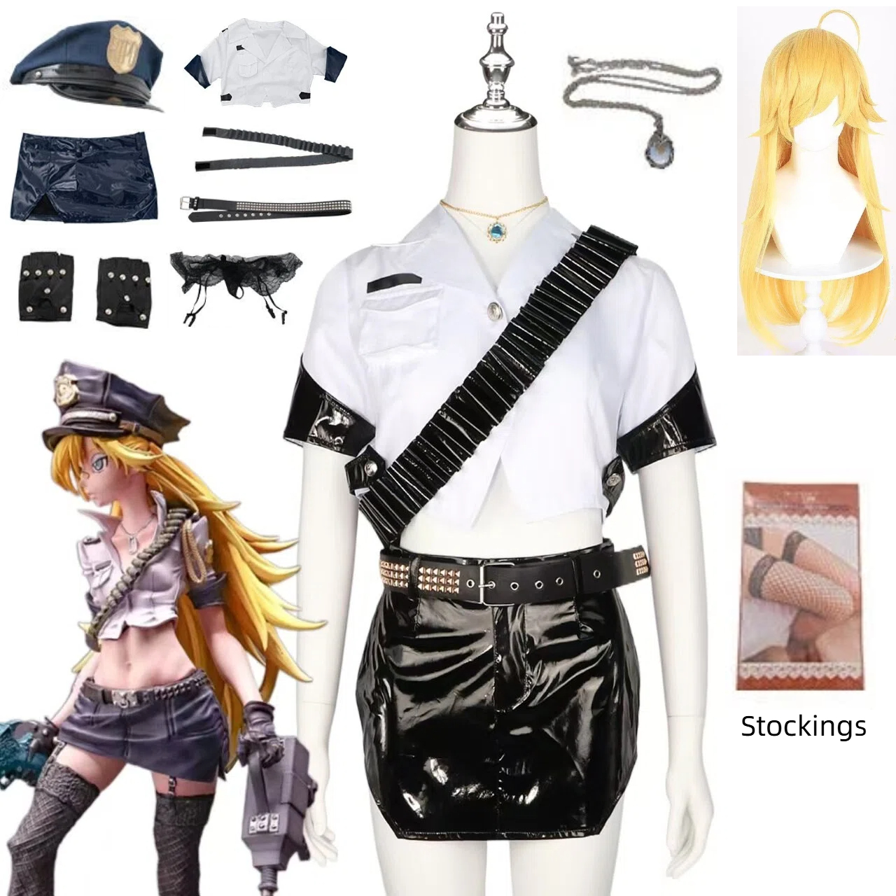 Anime Panty Stocking Cosplay C - Fishnet Stocking Women บทวิจารณ์และราคา