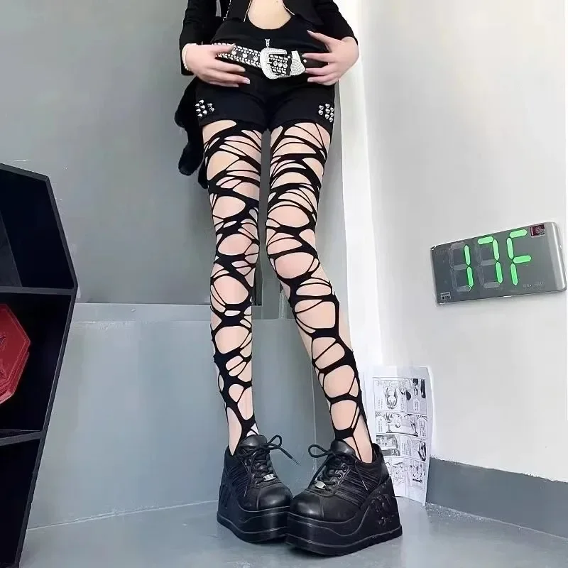 Sexy Black Ripped Fishnet Tigh - Fishnet Stocking Women บทวิจารณ์และราคา