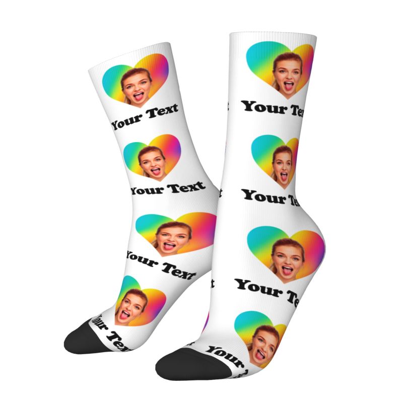 Personalized Photo Text Custom - Dress Sock Men บทวิจารณ์และราคา
