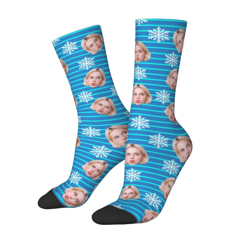 Christmas Face Photo Personali - Dress Sock Men บทวิจารณ์และราคา