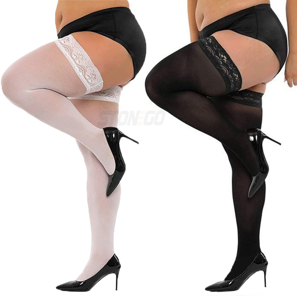 Plus Big Size Woman's Ultra-th - Thigh High Sock Stay Up บทวิจารณ์และราคา