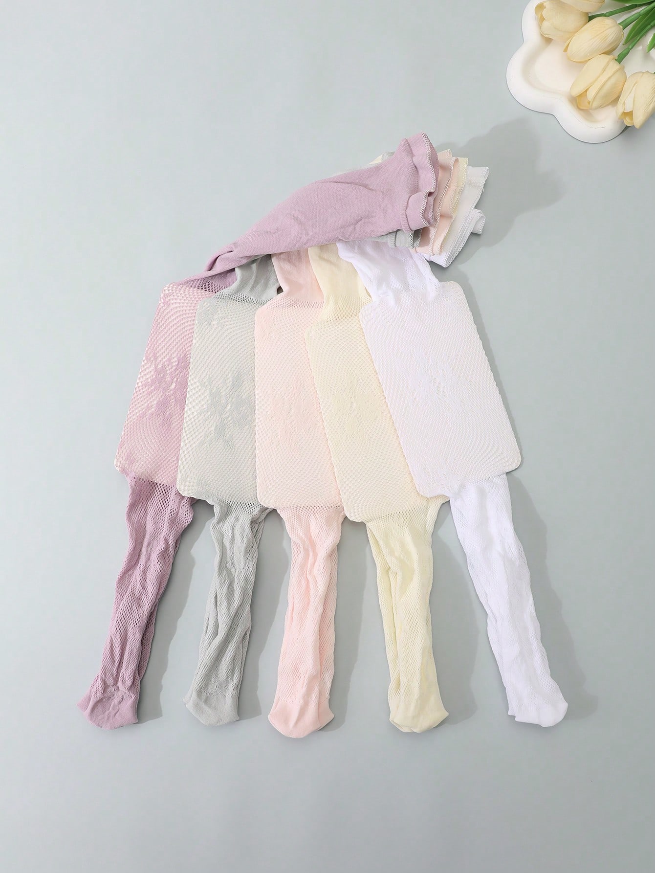 5Pcs Kids Hollow Lace Sheer Me - Tights Pantyhose Sheer บทวิจารณ์และราคา