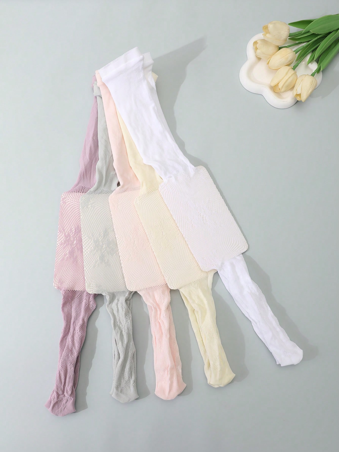 5Pcs Kids Hollow Lace Sheer Me - Tights Pantyhose Sheer บทวิจารณ์และราคา