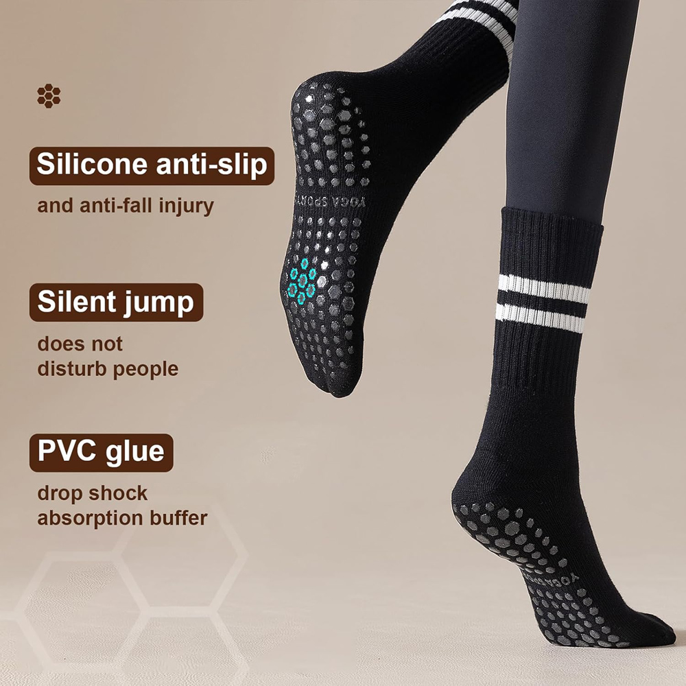 Yoga Pilates Socks with Grips  - Grip Sock Yoga บทวิจารณ์และราคา