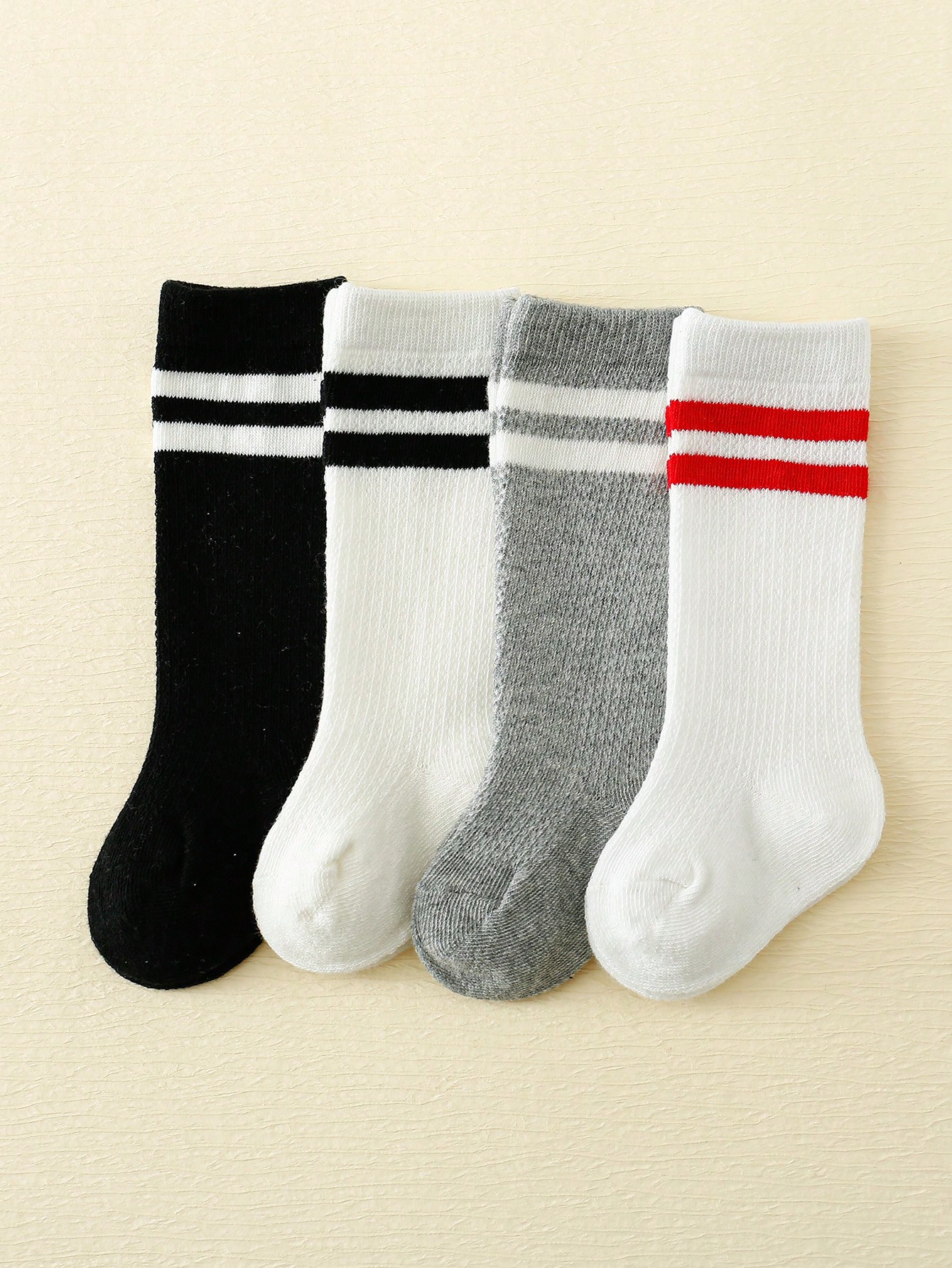 4-Pack Baby Toddler Striped Cr - Cotton Crew Sock Pack บทวิจารณ์และราคา
