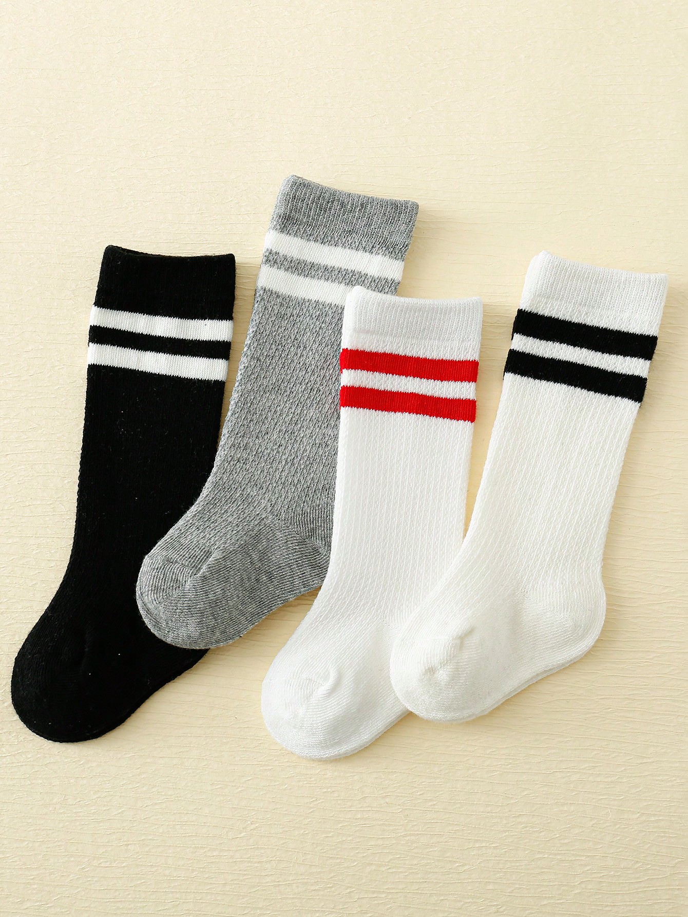 4-Pack Baby Toddler Striped Cr - Cotton Crew Sock Pack บทวิจารณ์และราคา