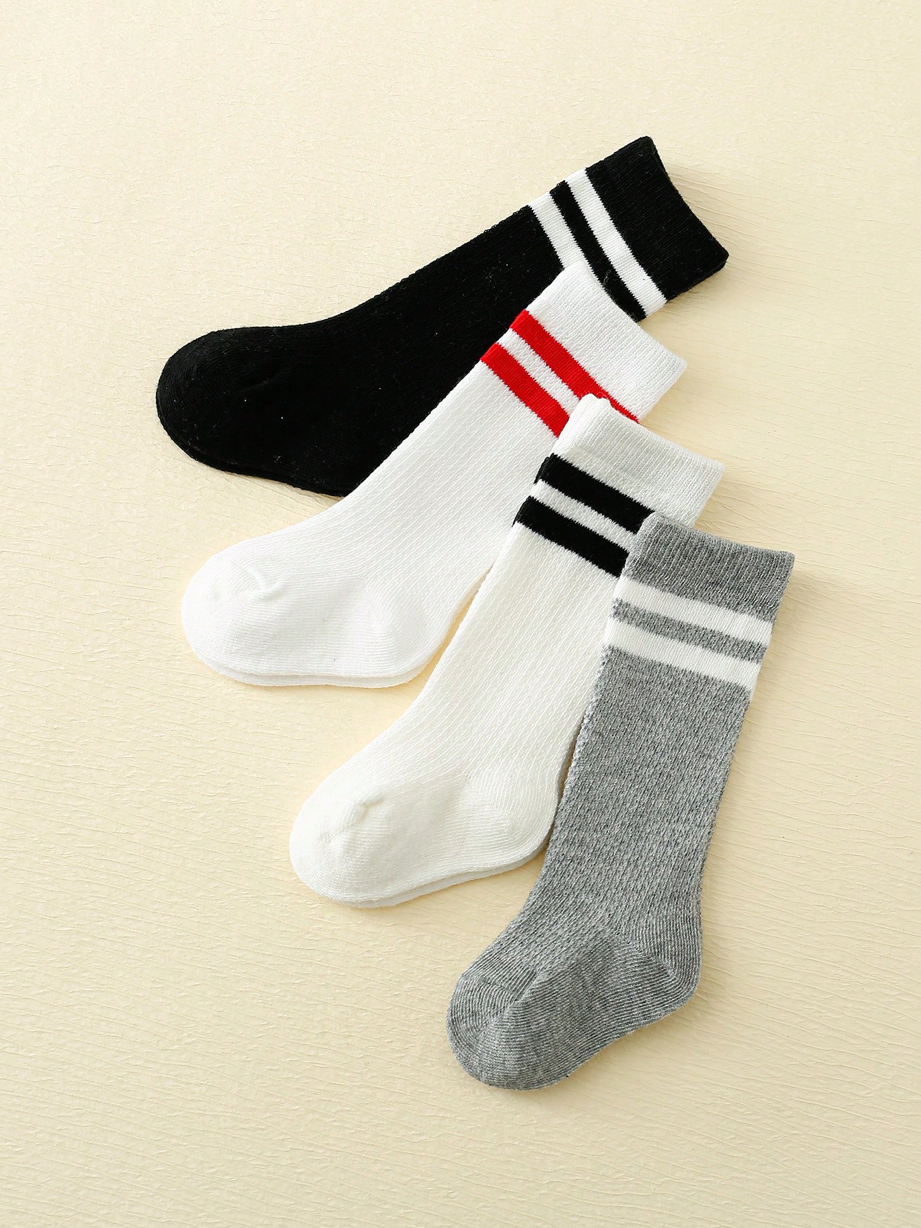 4-Pack Baby Toddler Striped Cr - Cotton Crew Sock Pack บทวิจารณ์และราคา