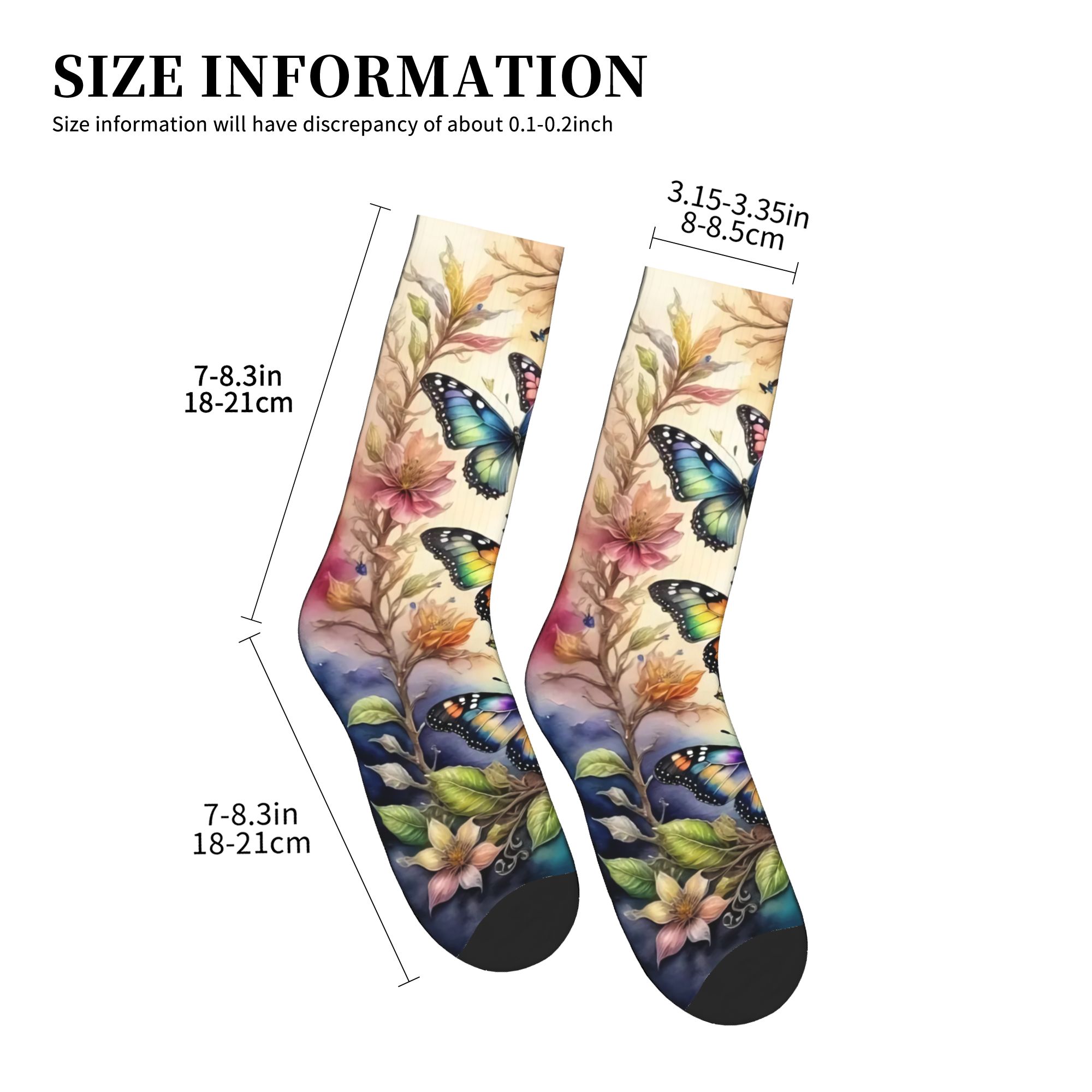 Colorful Butterflies and Flowe - Dress Sock Men บทวิจารณ์และราคา