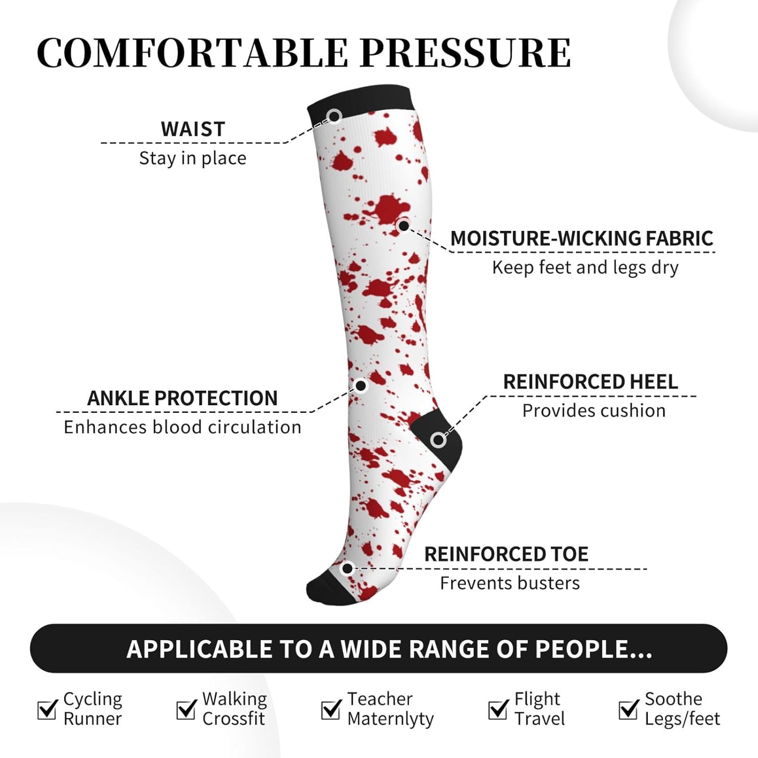 Compression Socks Calf Knee Hi - Knee High Sock Women บทวิจารณ์และราคา
