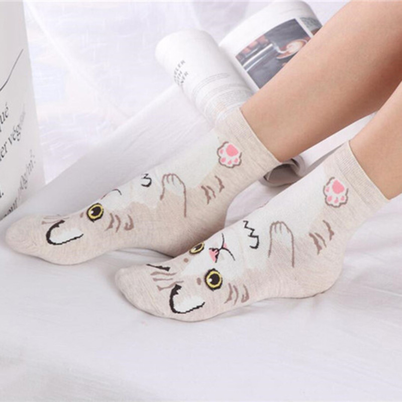 5 Pairs/pack Funny Cartoon Dog - Cotton Crew Sock Pack บทวิจารณ์และราคา
