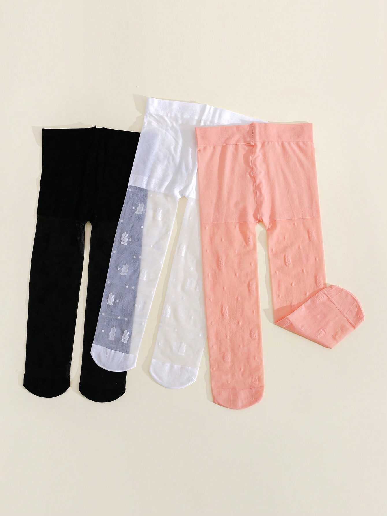 3Pack Toddler Girl Rabbit Prin - Tights Pantyhose Sheer บทวิจารณ์และราคา