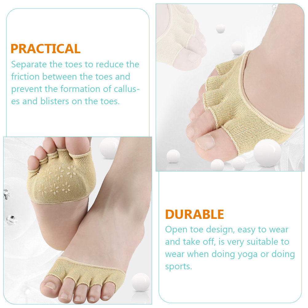 2Pairs Cotton Toeless Yoga Soc - Grip Sock Yoga บทวิจารณ์และราคา