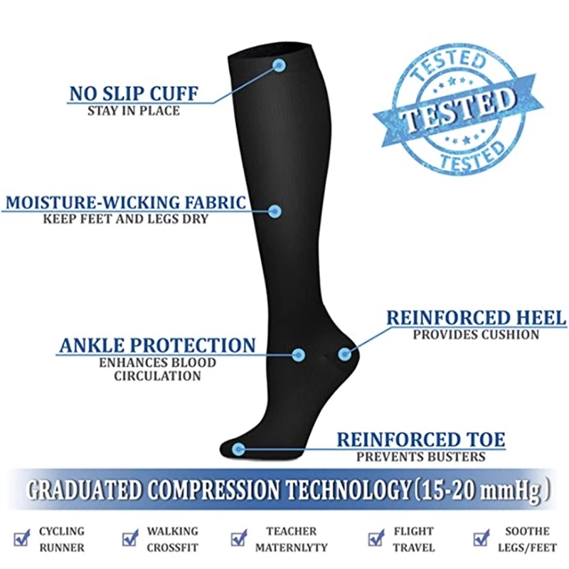 S-XXL Compression Socks Men Wo - Compression Sock Medical บทวิจารณ์และราคา