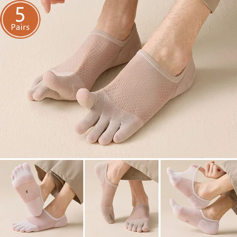 5 Pairs Man Summer Thin Toe So - Ankle Sock Low Cut บทวิจารณ์และราคา