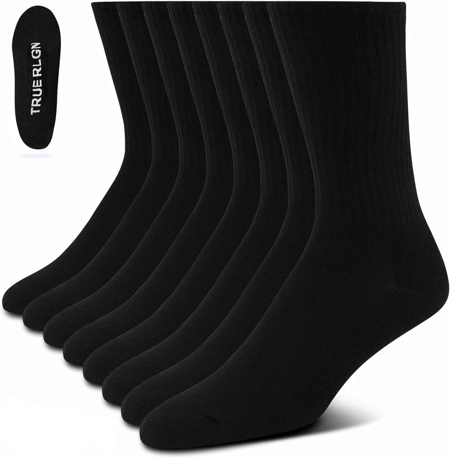 Premium Athletic Men's 8-Pack  - Cotton Crew Sock Pack บทวิจารณ์และราคา
